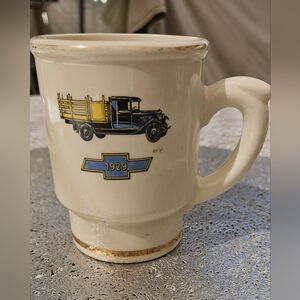Classic 1929 Truck Design Mug with Gold Accents